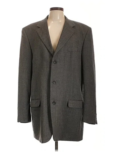 Pre-owned Assorted Brands Wool Coat In Gray