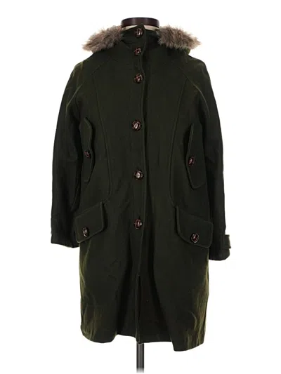 Pre-owned Assorted Brands Wool Coat In Green