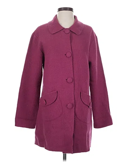 Pre-owned Assorted Brands Wool Coat In Purple