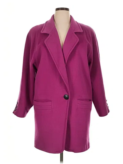 Pre-owned Assorted Brands Wool Coat In Purple