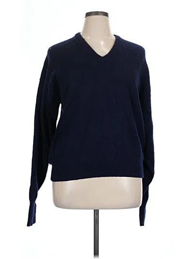 Pre-owned Assorted Brands Wool Pullover Sweater In Blue