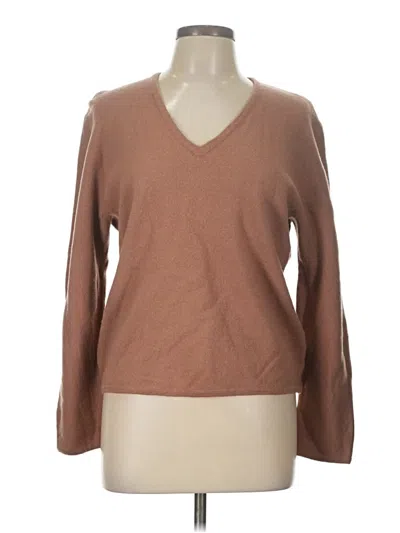 Pre-owned Assorted Brands Wool Pullover Sweater In Brown