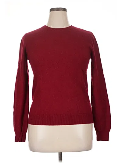 Pre-owned Assorted Brands Wool Pullover Sweater In Burgundy