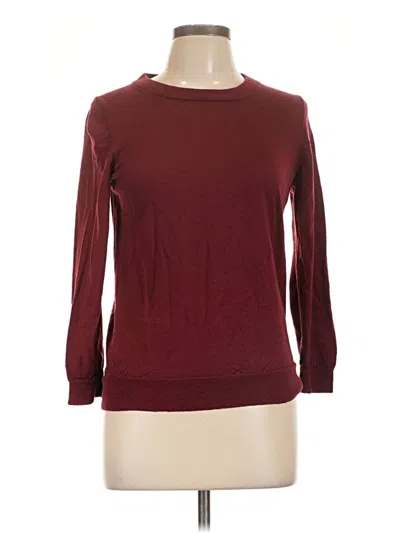 Pre-owned Assorted Brands Wool Pullover Sweater In Burgundy