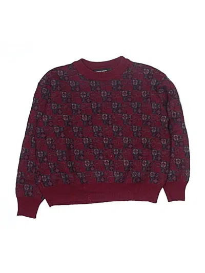 Pre-owned Assorted Brands Kids' Wool Pullover Sweater In Burgundy