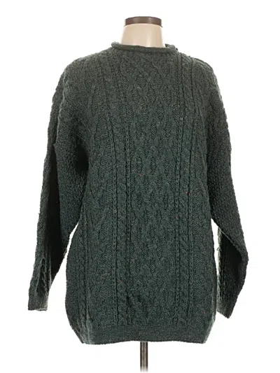 Pre-owned Assorted Brands Wool Pullover Sweater In Green