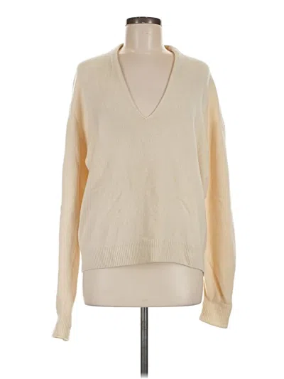 Pre-owned Assorted Brands Wool Pullover Sweater In Ivory