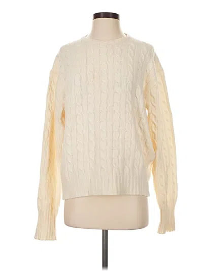 Pre-owned Assorted Brands Wool Pullover Sweater In Ivory
