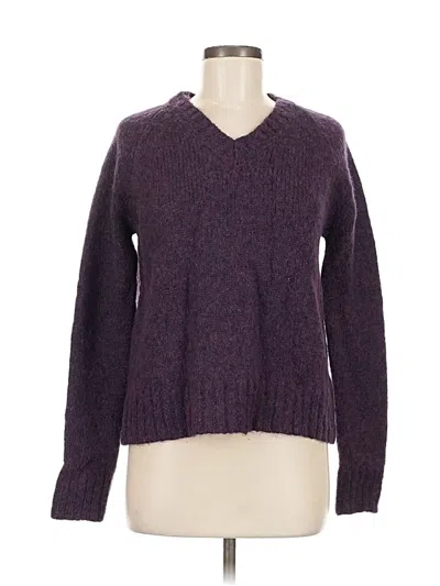 Pre-owned Assorted Brands Wool Pullover Sweater In Purple