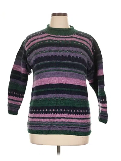 Pre-owned Assorted Brands Wool Pullover Sweater In Purple
