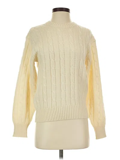 Pre-owned Assorted Brands Wool Pullover Sweater In White