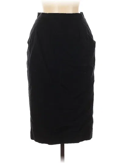 Pre-owned Assorted Brands Wool Skirt In Black