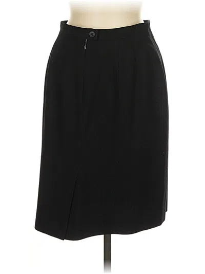 Pre-owned Assorted Brands Wool Skirt In Black