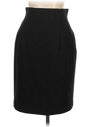 Pre-owned Assorted Brands Wool Skirt In Black