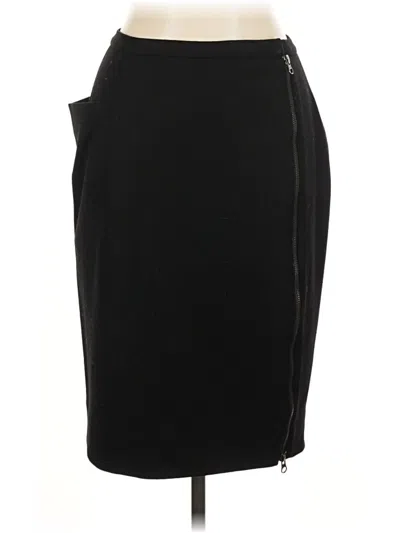 Pre-owned Assorted Brands Wool Skirt In Black