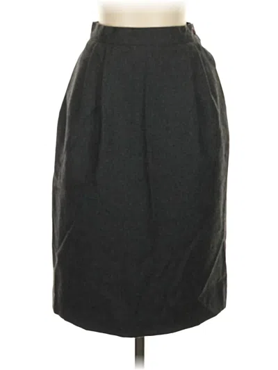 Pre-owned Assorted Brands Wool Skirt In Black