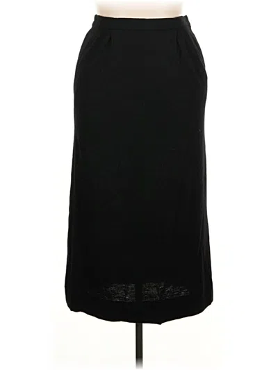 Pre-owned Assorted Brands Wool Skirt In Black