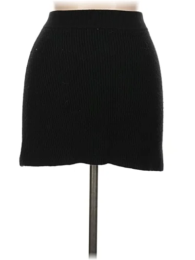 Pre-owned Assorted Brands Wool Skirt In Black