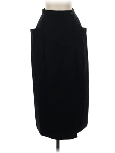 Pre-owned Assorted Brands Wool Skirt In Black