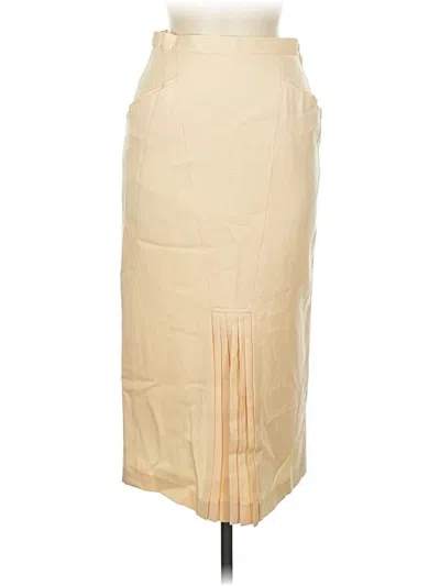 Pre-owned Assorted Brands Wool Skirt In Brown