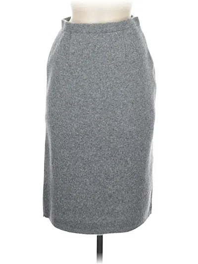 Pre-owned Assorted Brands Wool Skirt In Gray