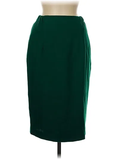 Pre-owned Assorted Brands Wool Skirt In Green