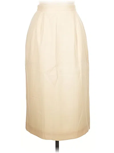Pre-owned Assorted Brands Wool Skirt In Ivory