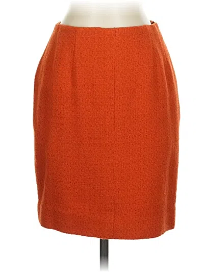 Pre-owned Assorted Brands Wool Skirt In Orange