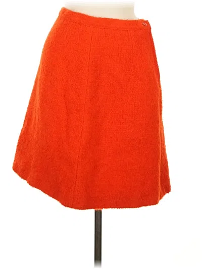 Pre-owned Assorted Brands Wool Skirt In Orange