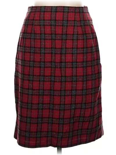 Pre-owned Assorted Brands Wool Skirt In Red