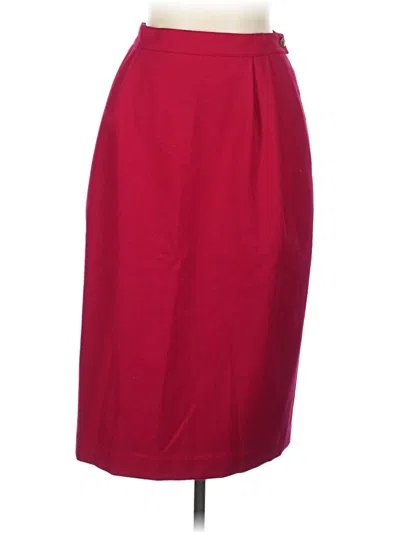 Pre-owned Assorted Brands Wool Skirt In Red