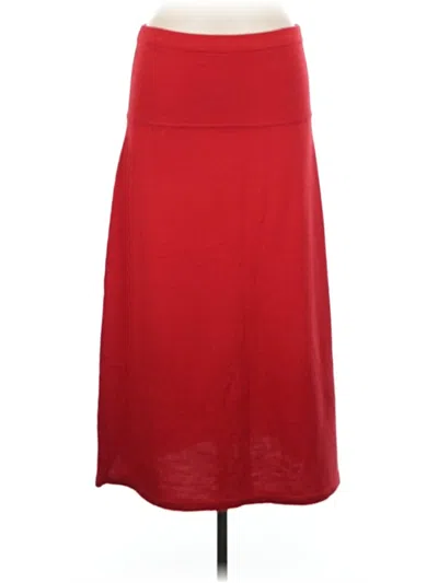 Pre-owned Assorted Brands Wool Skirt In Red