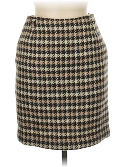 Pre-owned Assorted Brands Wool Skirt In Tan
