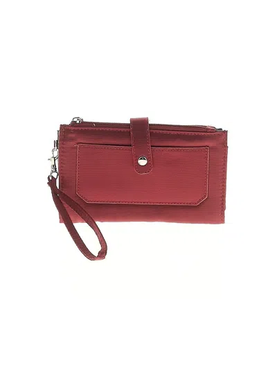 Pre-owned Assorted Brands Wristlet In Burgundy