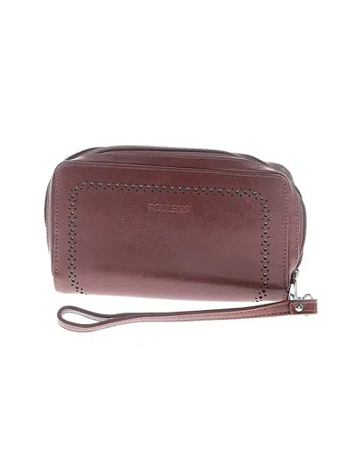 Pre-owned Assorted Brands Wristlet In Burgundy