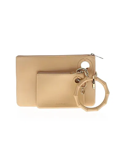 Pre-owned Assorted Brands Wristlet In Tan