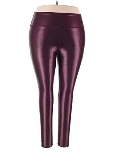 Pre-owned Assorted Brands Yoga Pants In Burgundy