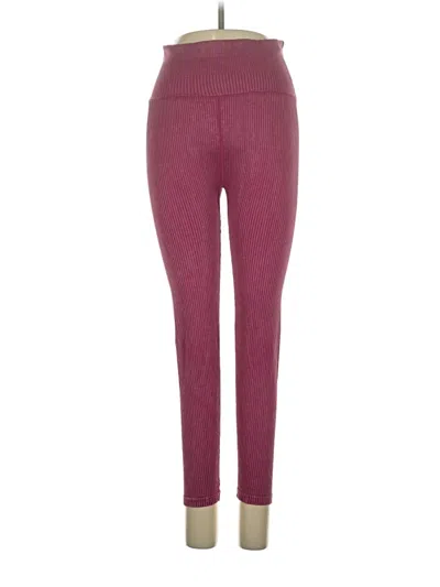 Pre-owned Assorted Brands Yoga Pants In Burgundy