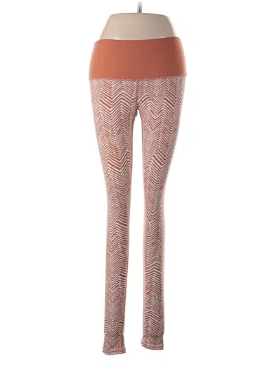 Pre-owned Assorted Brands Yoga Pants In Orange