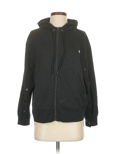 Pre-owned Assorted Brands Zip Up Hoodie In Black