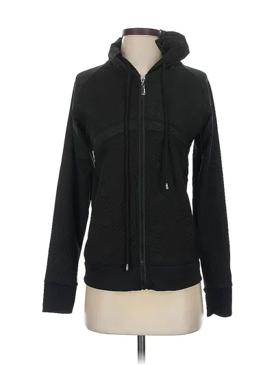 Pre-owned Assorted Brands Zip Up Hoodie In Black