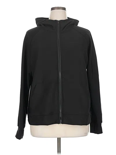 Pre-owned Assorted Brands Zip Up Hoodie In Black