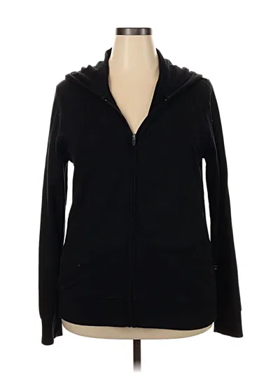 Pre-owned Assorted Brands Zip Up Hoodie In Black