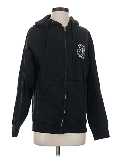 Pre-owned Assorted Brands Zip Up Hoodie In Black