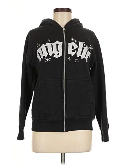 Pre-owned Assorted Brands Zip Up Hoodie In Black