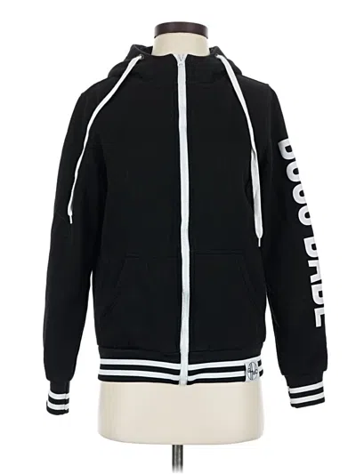Pre-owned Assorted Brands Zip Up Hoodie In Black