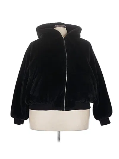 Pre-owned Assorted Brands Zip Up Hoodie In Black