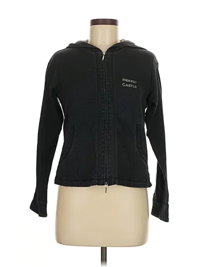 Pre-owned Assorted Brands Zip Up Hoodie In Black