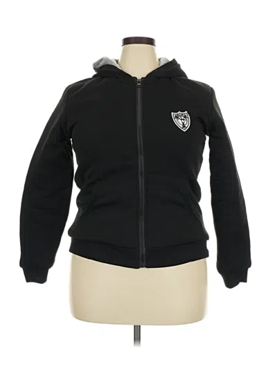 Pre-owned Assorted Brands Zip Up Hoodie In Black