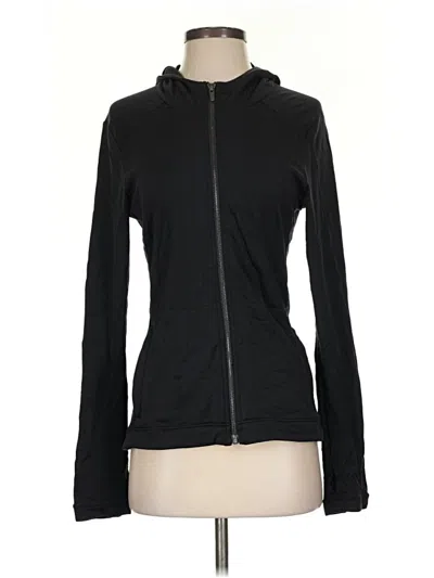 Pre-owned Assorted Brands Zip Up Hoodie In Black